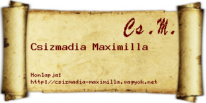 Csizmadia Maximilla névjegykártya